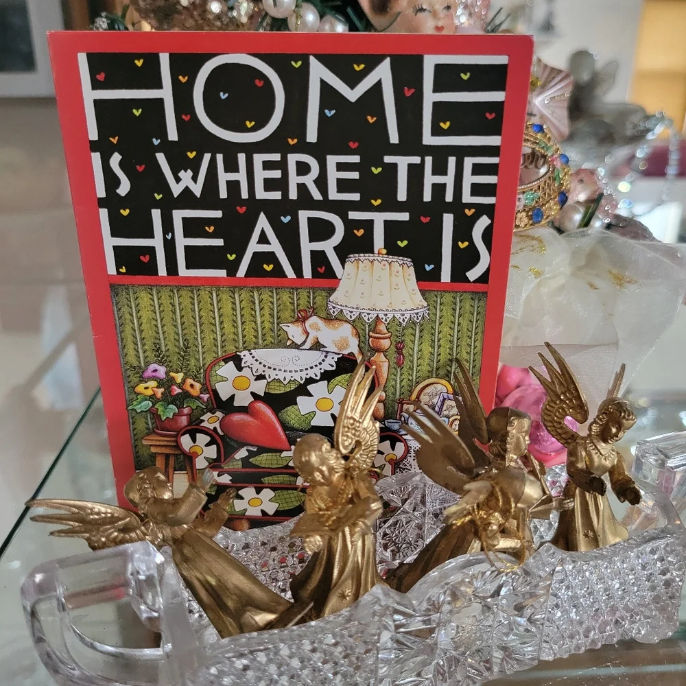 Mary Engelbreit Cards ~ Home is Where the Heart Is & 5 Santa Christmas Cards